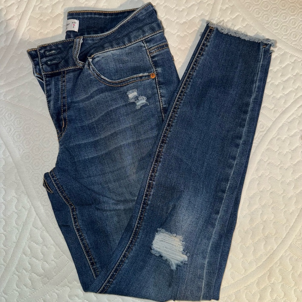 Women's Vanilla Star Blue Distressed Jeans